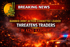 alt="Azad Kashmir traders expressing concern after threats from banned group"