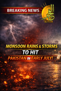 alt="Heavy rainfall in Lahore streets during July monsoon"