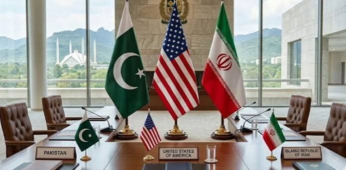 alt="US and Iran flags side by side representing diplomatic talks"