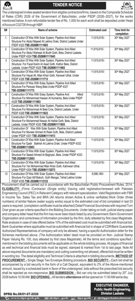 DGPR QUETTA ADVERTISEMENT