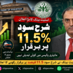 State Bank of Pakistan Governor Jameel Ahmad announces that the central bank has kept the policy interest rate unchanged at 11.5% during a monetary policy press conference in Karachi.