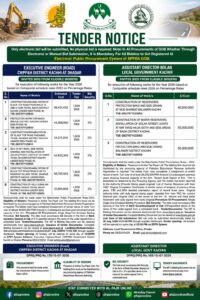 DGPR QTA ADEVERTISEMENTS TENDER NOTICES