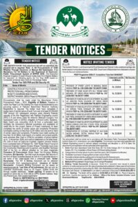 DGPR ADVERTISEMENT QUETTA TENDER NOTICES