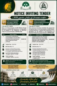 DGPR Advertisements QUETTA TENDR NOTICES