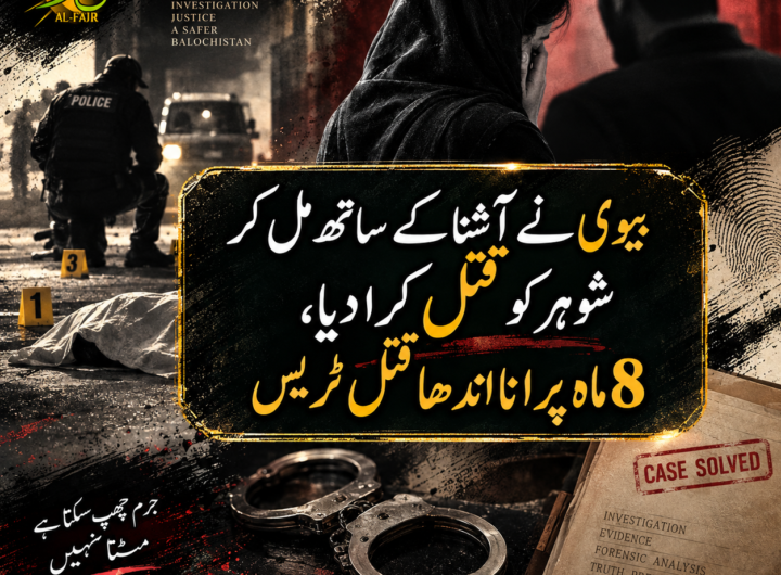 Wife Plots Husband’s Murder in Sariab Road Blind Case