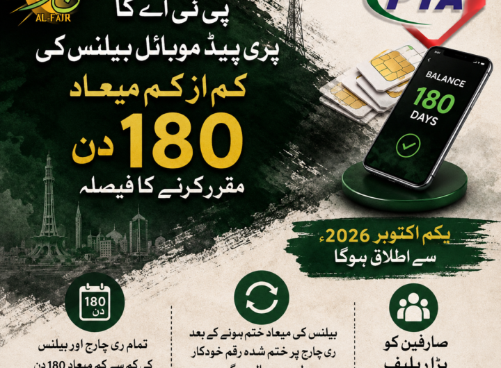 PTA announces 180-day minimum validity for prepaid mobile balance from October 1, 2026