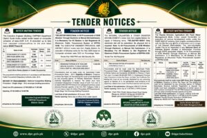 Tender notice DGPR QUETTA advertisements