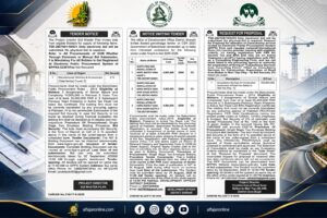 Latest Government of Balochistan tender notices for vehicle supply, road construction consultancy, and HDPE water tank installation projects. Check bid security, eligibility criteria, deadlines and tender details.