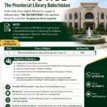 Provincial Library Balochistan tender notice for electrical and electronic items 2026