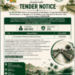 Government of Balochistan tender notice 2026 for construction of Protection Wall Danuk Turbat with estimated cost of PKR 10 million, 2 percent bid security, and submission deadline of 24 September 2026.