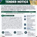 Balochistan Police tender notice 2026 announcing electronic bidding for electrical and electronic items, with bid submission deadline of October 6, 2026.