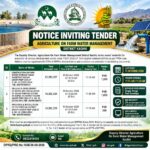 Tender notice issued by Deputy Director Agriculture On Farm Water Management District Kachhi for development works under PSDP 2026-27